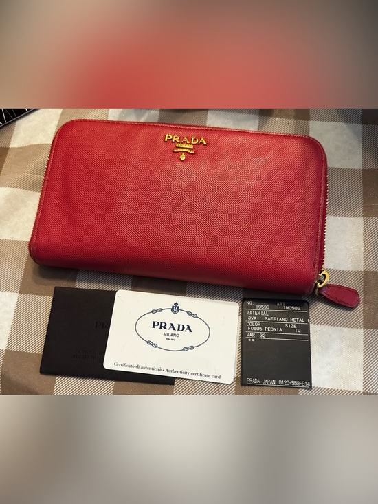 Prada Handbags - Prada Saffiano Leather Wallet in Peonia Pink